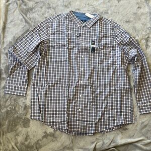 George Blue and White Casual Button Down Shirt
